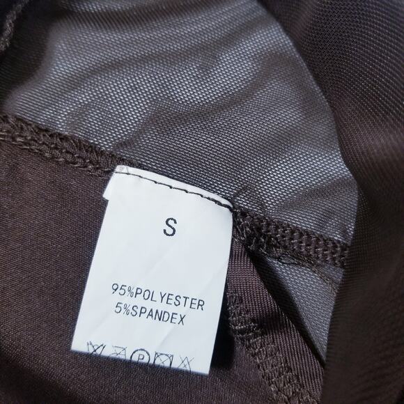 HALF Heart Brown Sheer Leggings Pants size Small - Picture 4 of 12